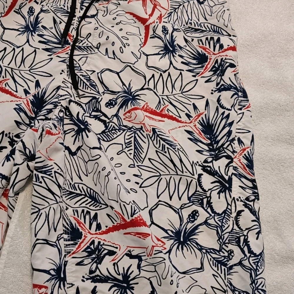 Men's Columbia Fish Print Swim Shorts None Mesh Large - Picture 4 of 9